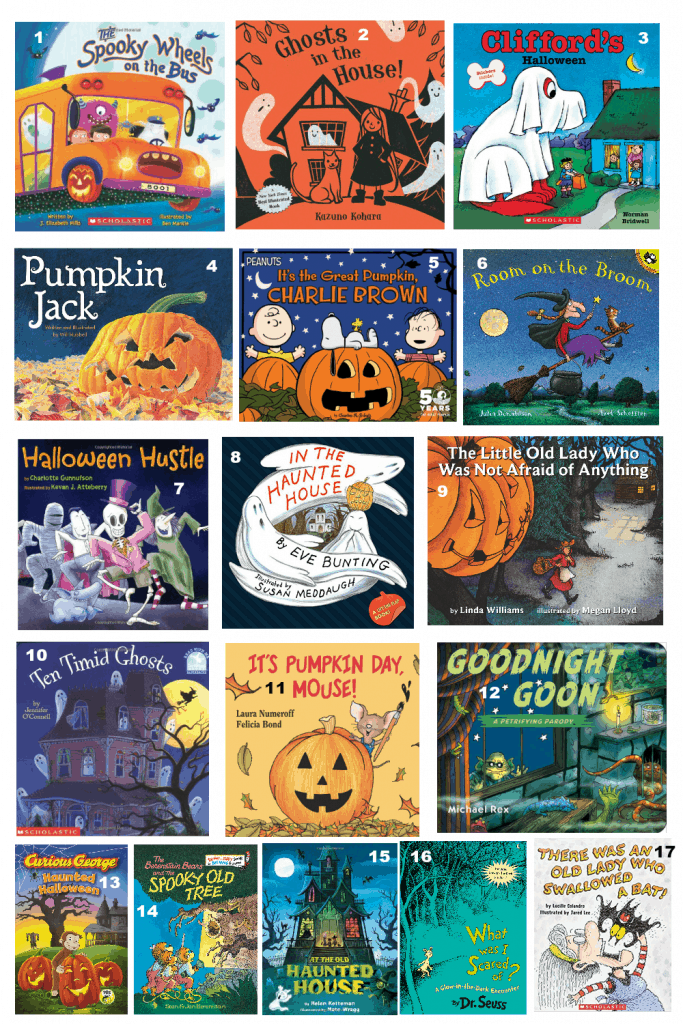 Halloween books for kids. Also fall and seasonal interactive books! Fall is a great time of year for reading! #halloweenbooks #fallbooks