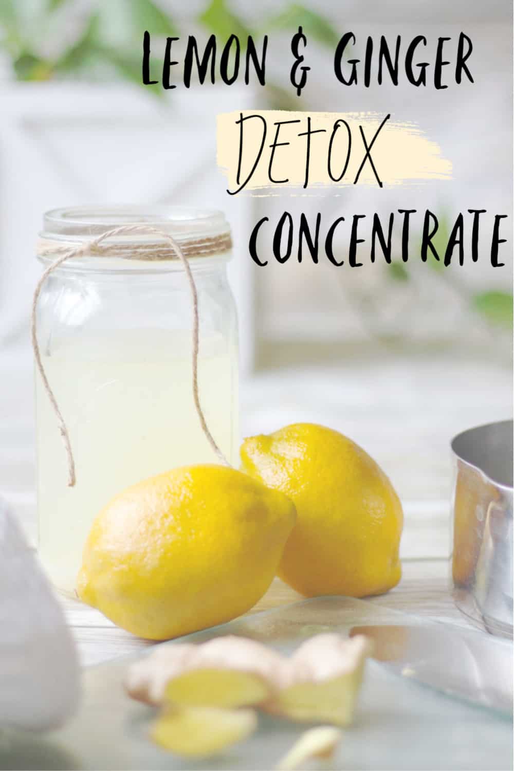 Lemon Ginger Detox Drink Concentrate Easy To Make, Healthy Drink