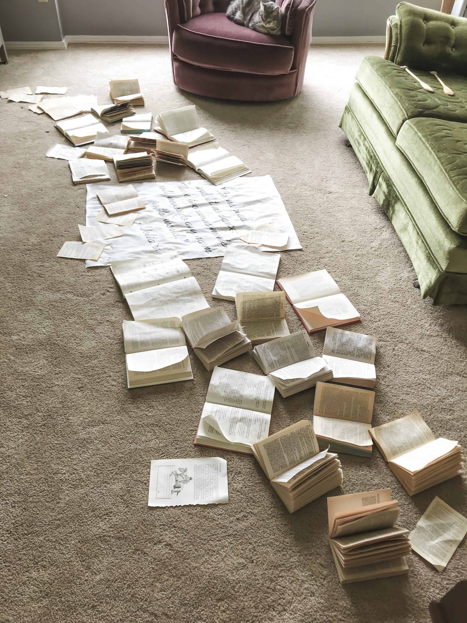 A Book Wall tutorial. How to construct a beautiful wall of books