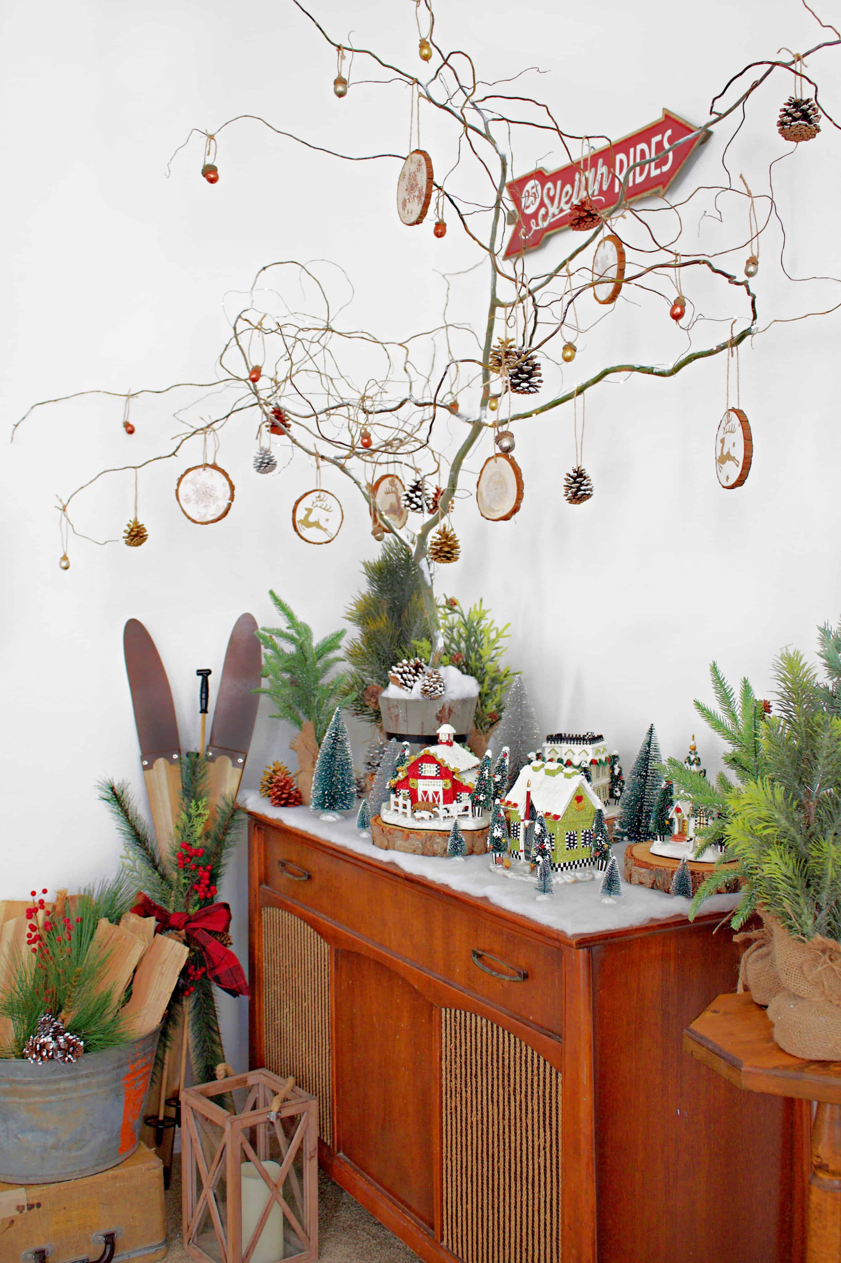 Quick and easy naked Christmas tree DIY to add the wow factor
