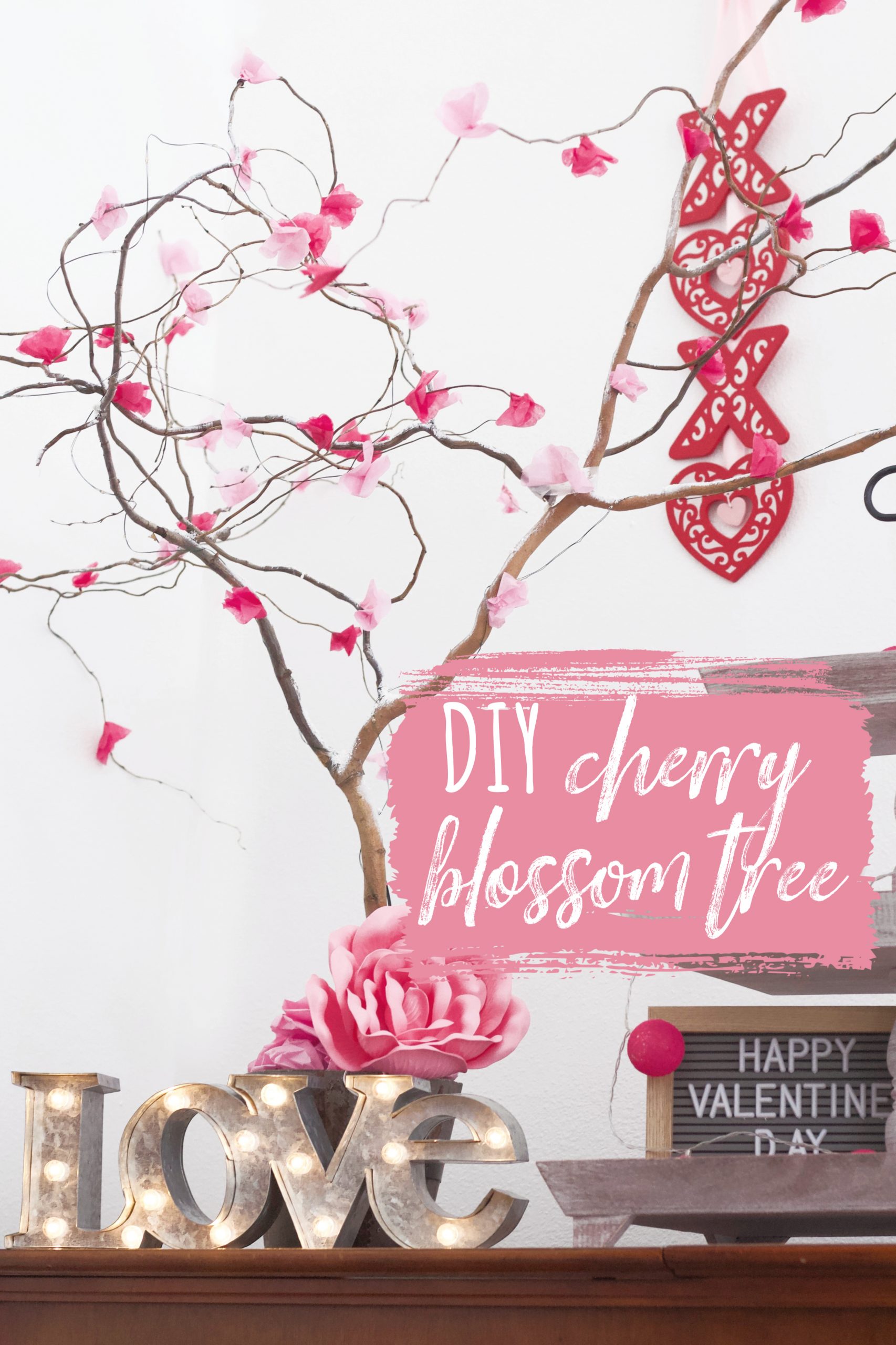 DIY Cherry Blossom Flower Tree HowTo made from Tissue Paper2 Eryn