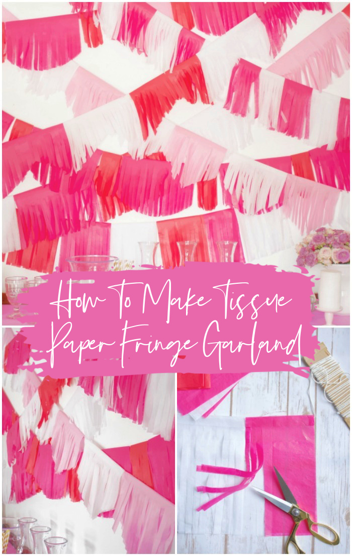 How To Make Tissue Paper Fringe Garland a DIY tutorial