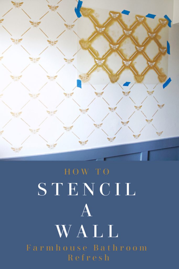 Tips for using a stencil on a slightly textured wall using metallic