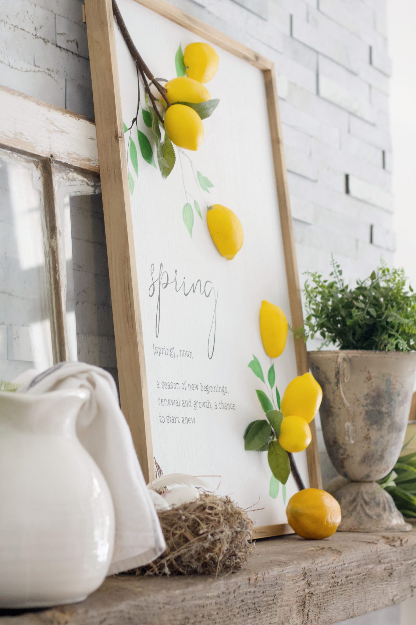 Lemon DIY Spring Sign