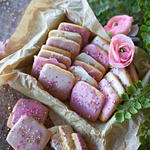 Frosted cookie bites.