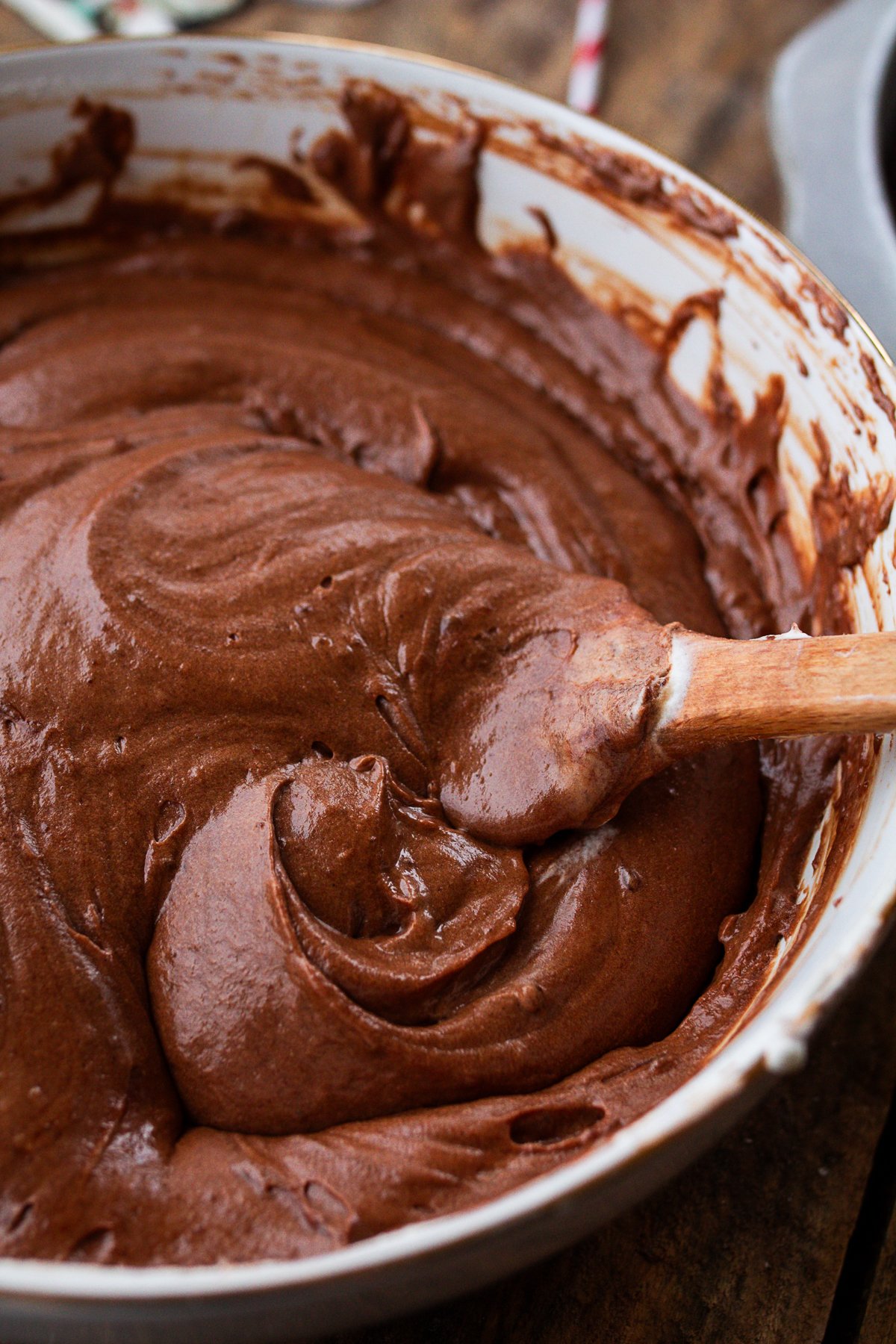 Mixed pie filling ready to pour into premade pie crust.
