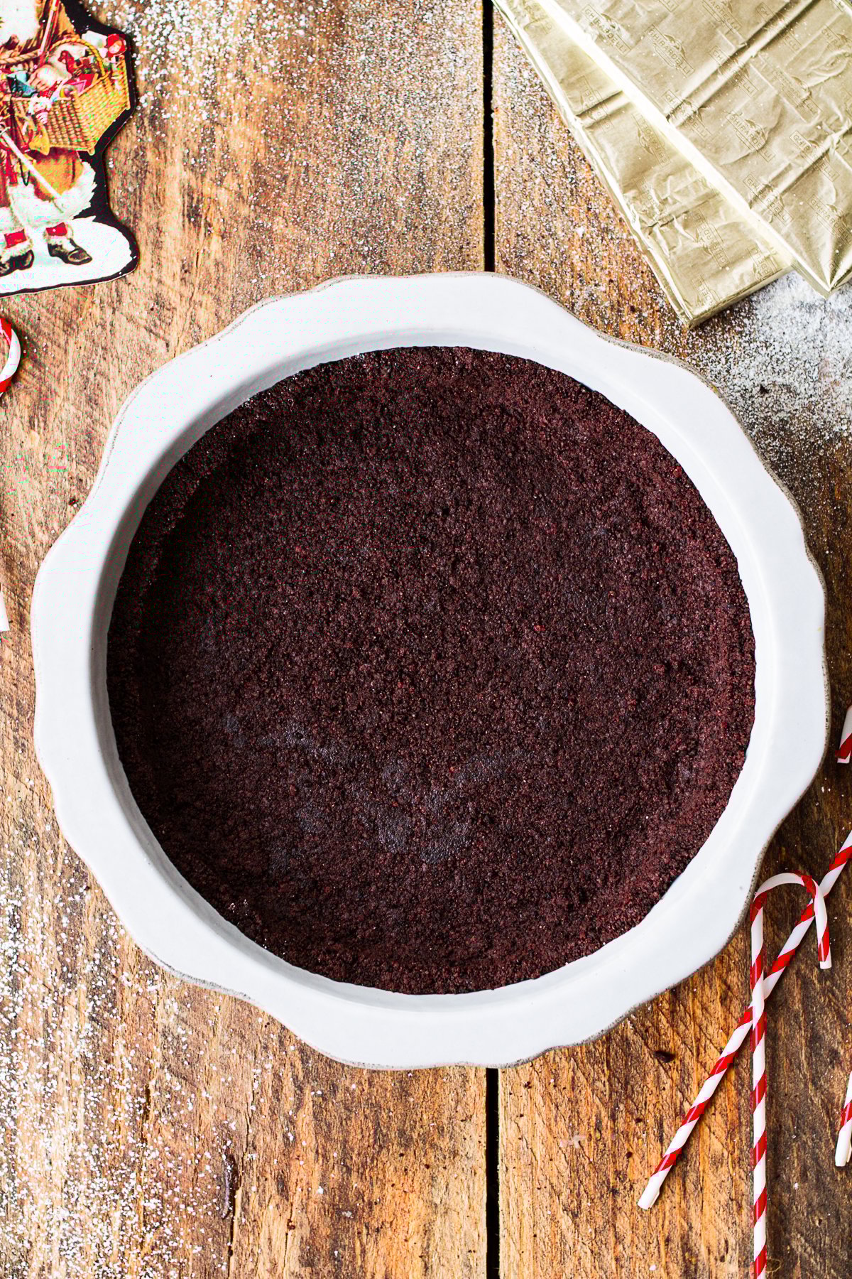 This French Silk Pie recipe has a smooth chocolate filling, fluffy whipped cream, and a crisp regular Oreo cookie crust. Made with real vanilla and simple ingredients, it's a beautiful make-ahead dessert for Christmas or any special gathering.